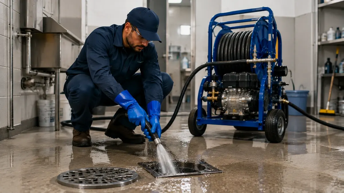 Floor Drain Hydro Jet Cleaning in Cathedral City
