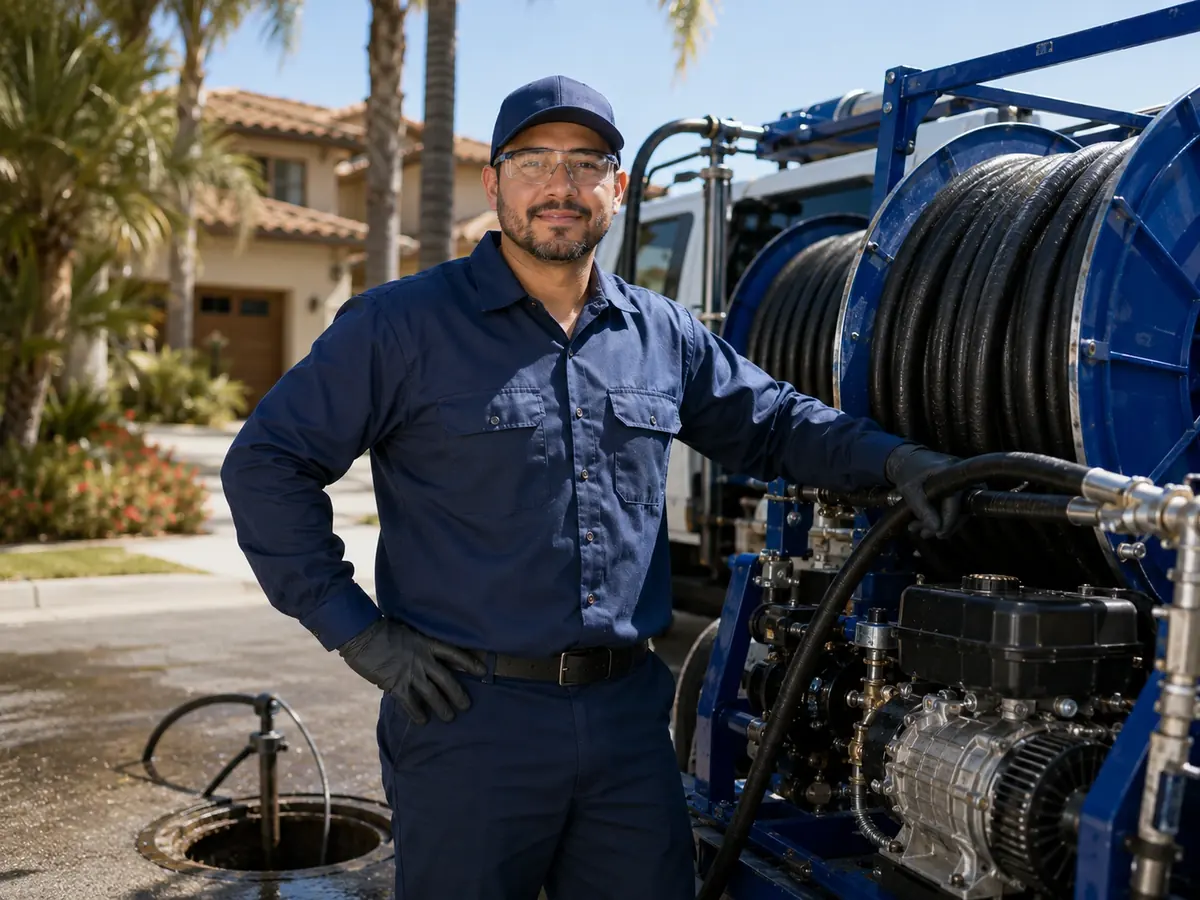 Hydro jet sewer cleaning in Cathedral City