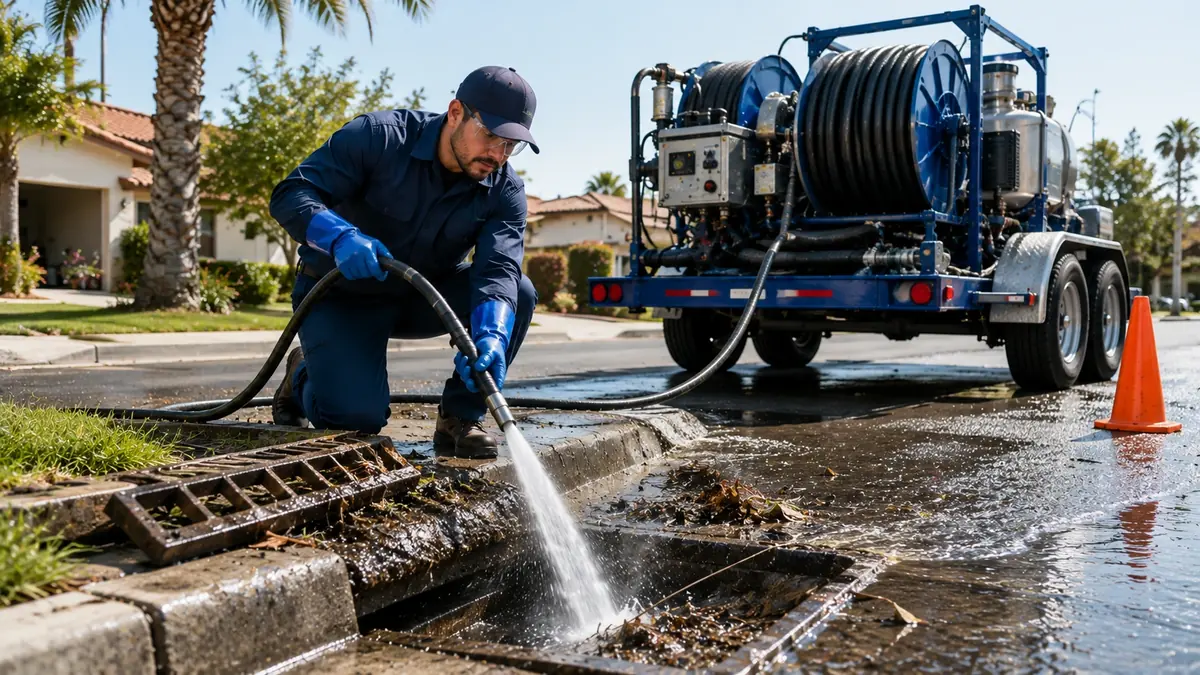 Storm Drain Hydro Jet Cleaning in Cathedral City
