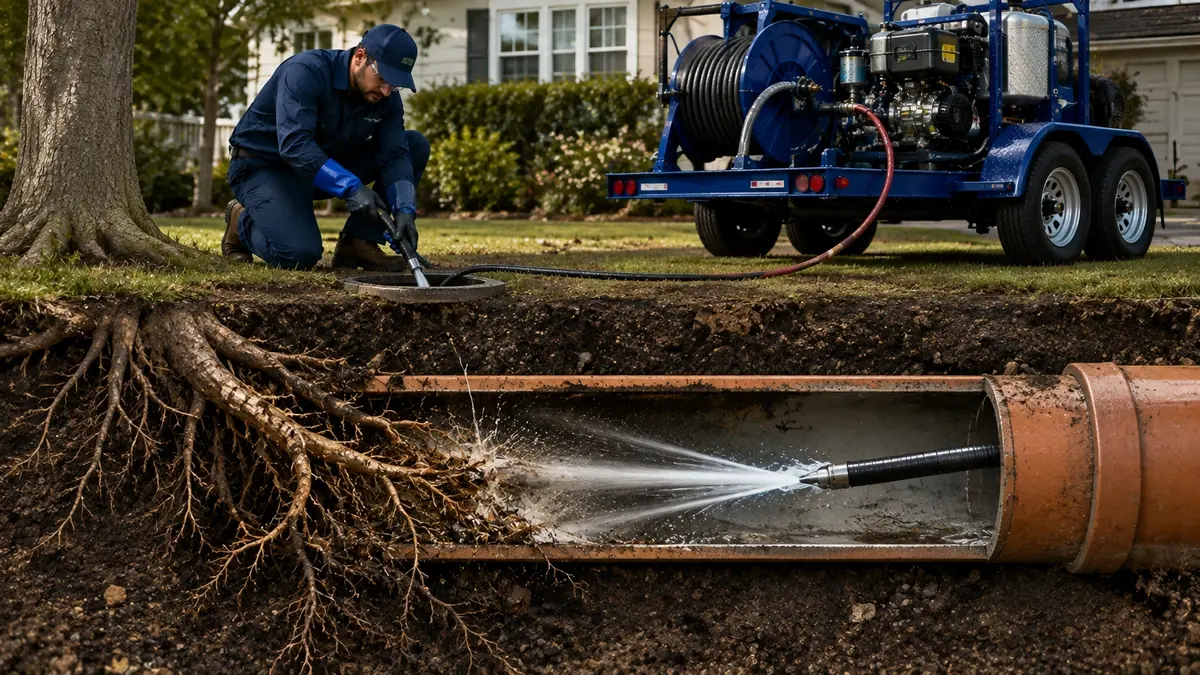 Tree Root Removal with Hydro Jetting in Cathedral City